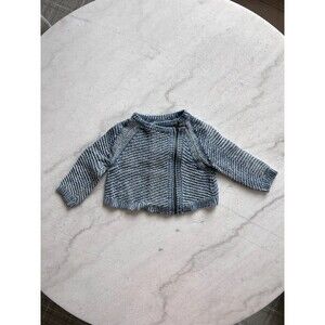 Genuine Kids by OshKosh Baby Sweater 18M Blue Knit Zip-Up